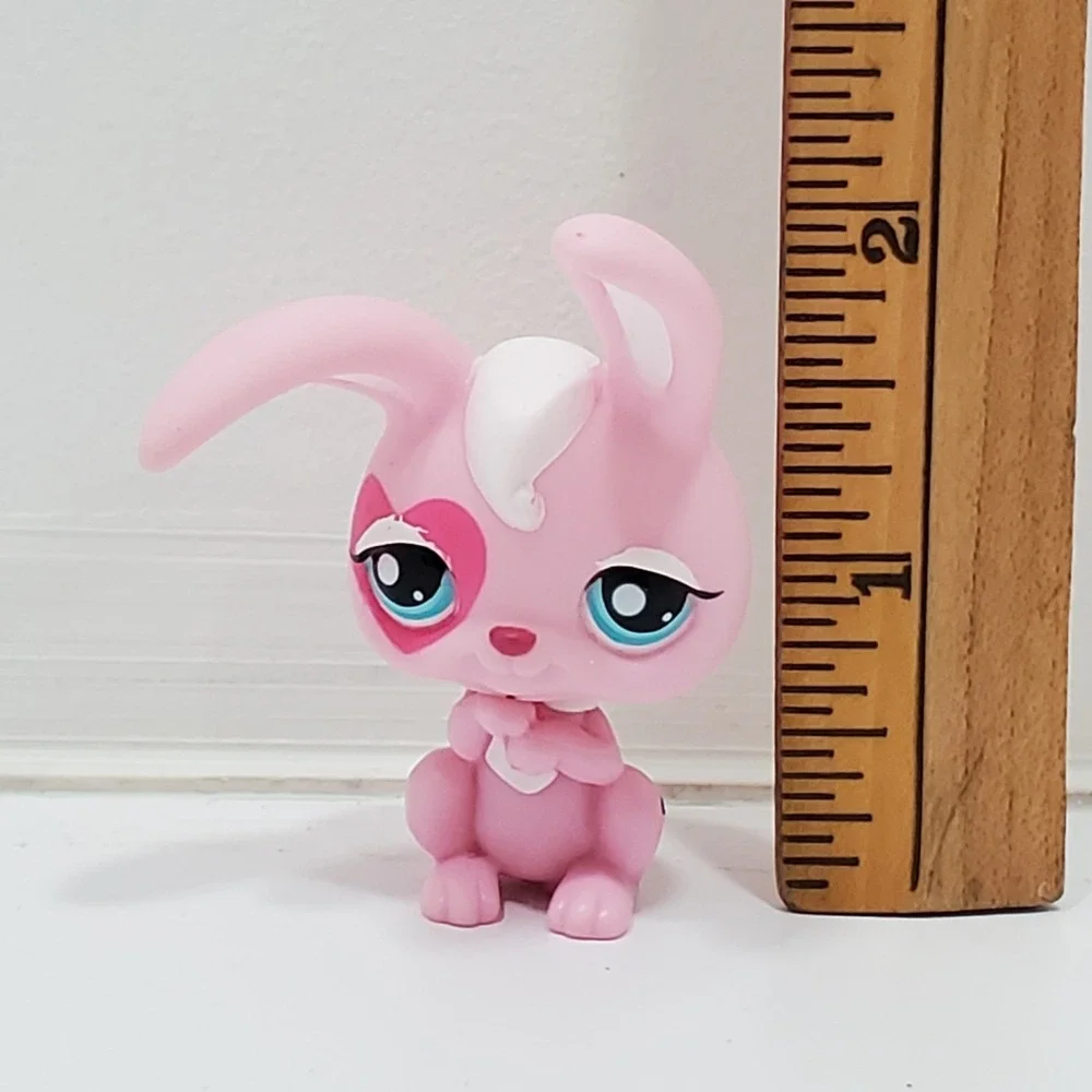 Littlest Pet Shop LPS Authentic NINTENDO DS #1966 Pink Rabbit Long Ears W/ Heart